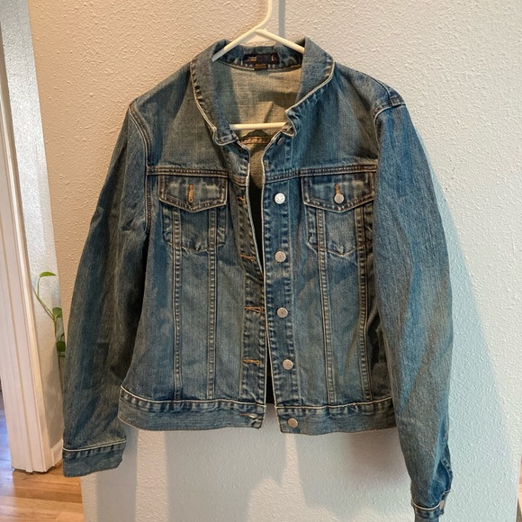J. crew jean jacket “vintage” wash size large
